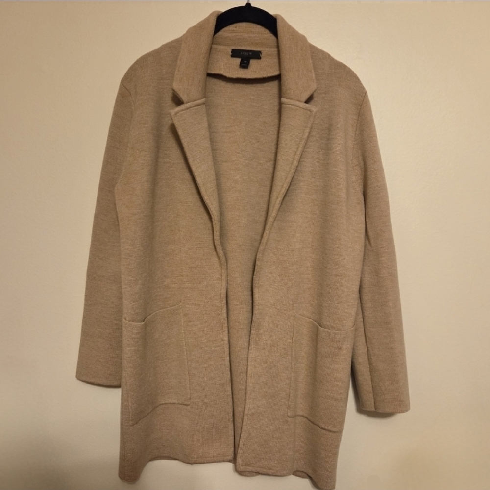 J. Crew Sophie Merino Wool Open Front Cardigan